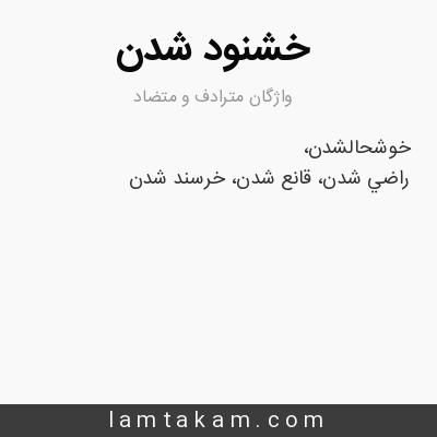 معنی خشنود شدن واژگان مترادف و متضاد